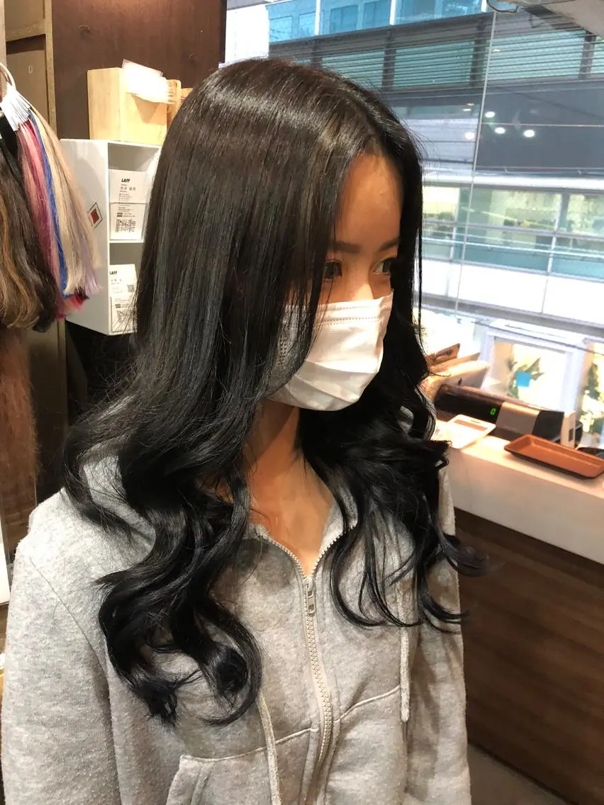 ミディアム カラー ヘアアレンジ エクステ ヨシンモリ 韓国風ヘア レイヤー/エクステ alpha下妻のヘアスタイル