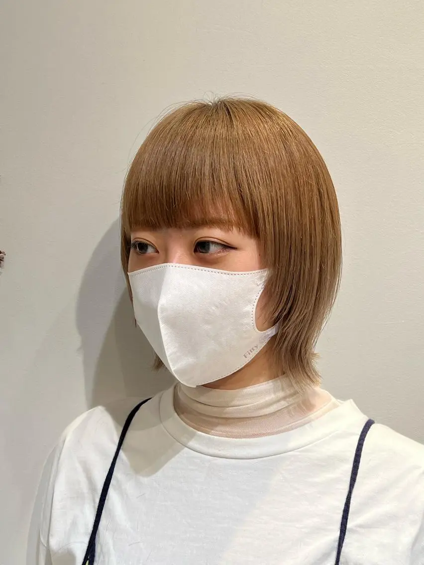 ミディアム 顔周りカット レイヤーカット 東 大介/骨格矯正カットのヘアスタイル