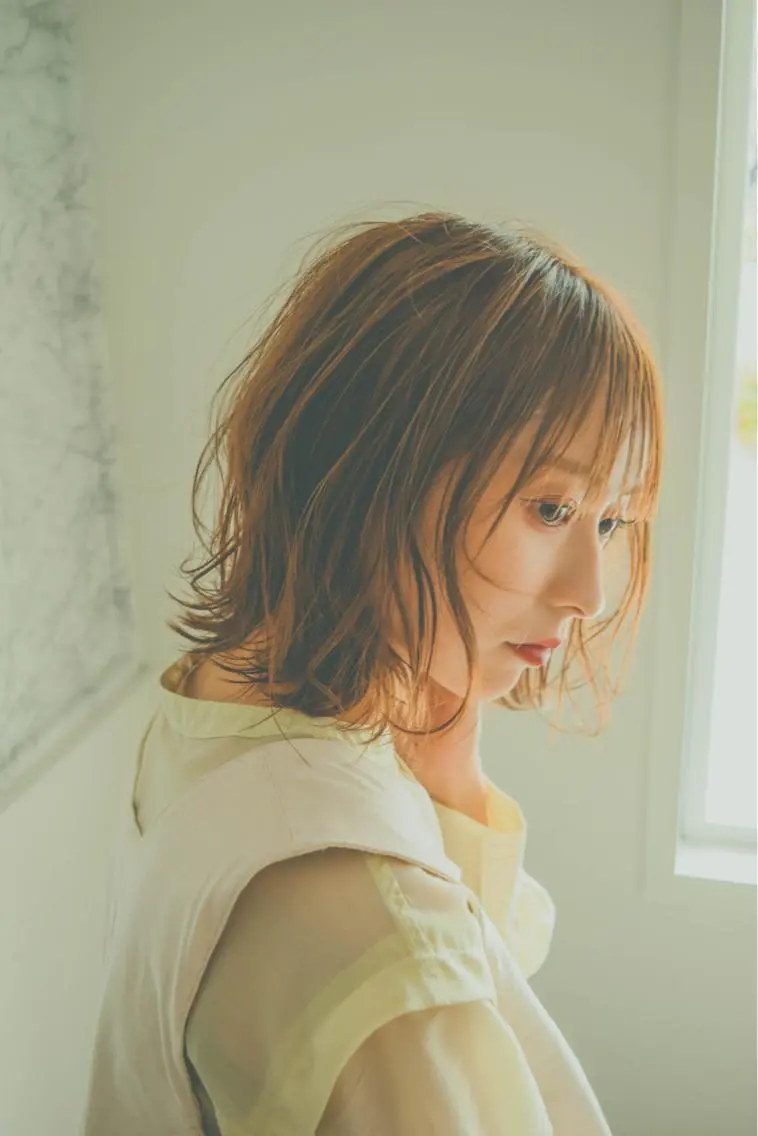 ショート カラー ボブレイヤー ボブ 顔周りカット レイヤーカット 外ハネヘア kyon.hair 韓国カットカラーのヘアスタイル