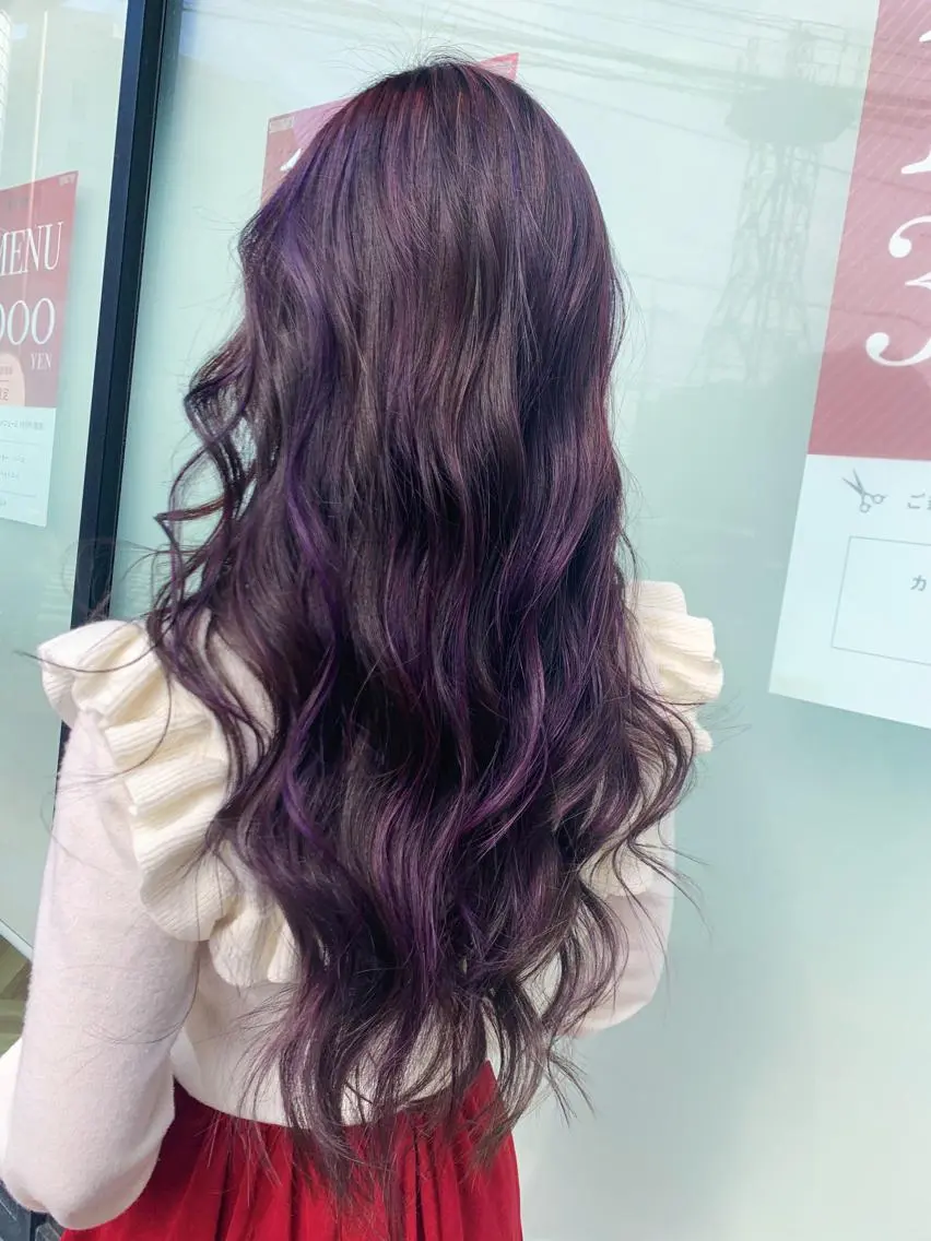 ロング カラー ヘアカラー トリートメント 福森 みずきのヘアスタイル