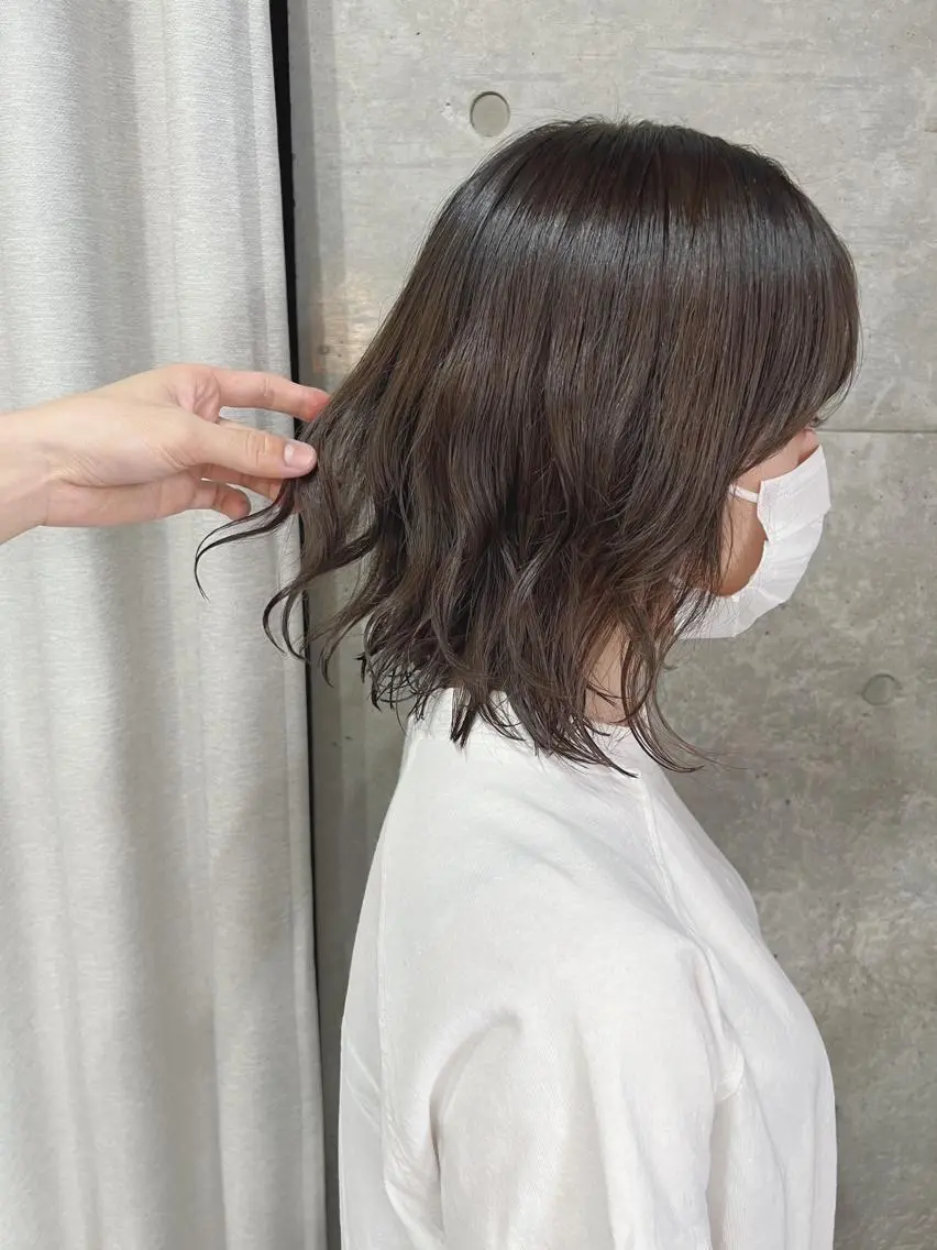 パーマ カット パーマ トリートメント ボブパーマコテ巻き風 パーマNo1深江秀平のヘアスタイル
