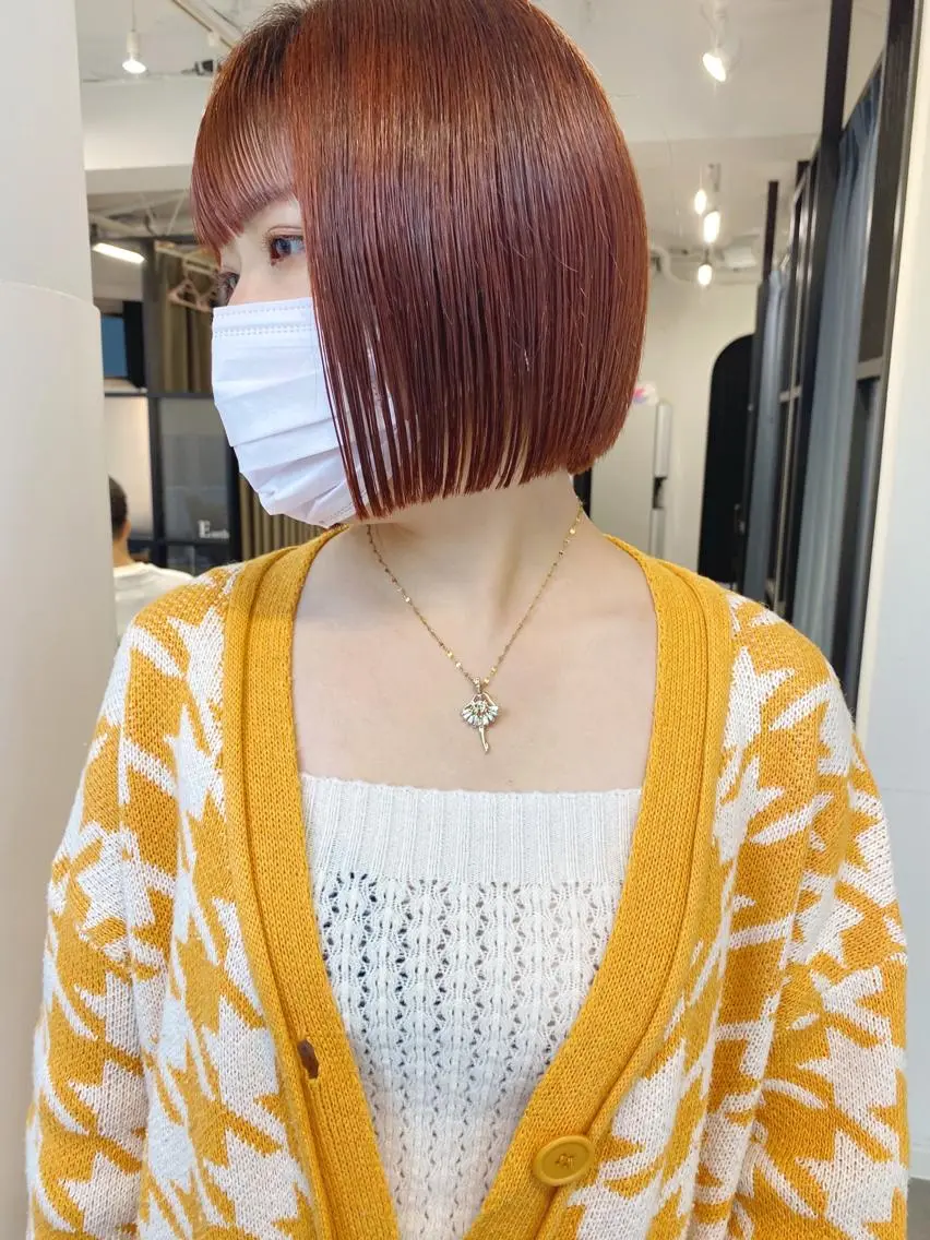 ショート カラー カット ヘアカラー トリートメント センターパート/ レイヤー/ayuのヘアスタイル