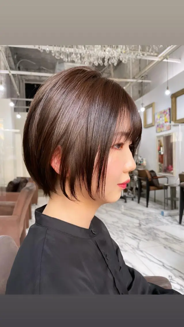 ショート 顔周りカット 似合わせカット 小顔カット カット ヘアカラー 🩵縮毛矯正 髪質 改善 美髪🩵のヘアスタイル
