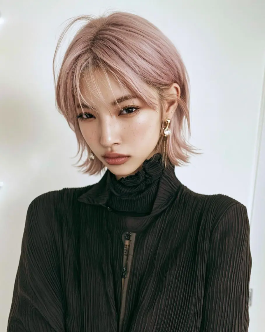ショート ヘアカラー 縮毛矯正×レイヤー Hiroto/表参道のヘアスタイル