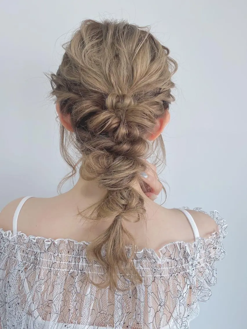 セミロング カラー ヘアアレンジ オーガニックカラー 顔周りカット 小顔カット トリートメント ヘアセット ⭐️Shelter by TOKYO⭐️のヘアスタイル