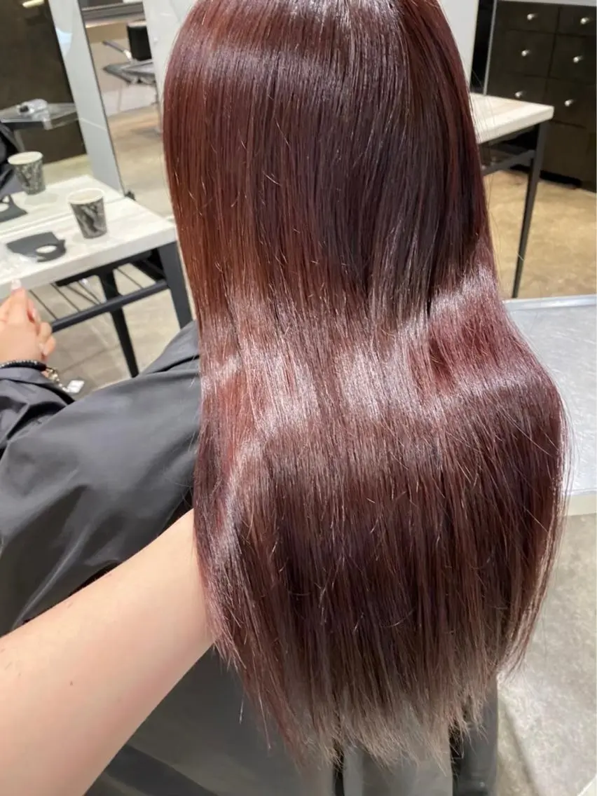 セミロング カラー パーマ 伸ばしかけ 増子 祐太朗のヘアスタイル