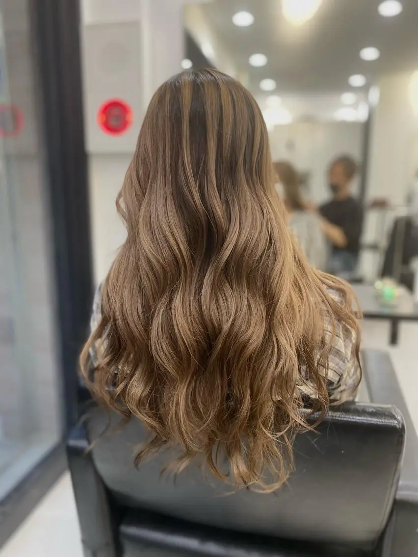 ロング カラー バレイヤージュ レイヤーカット opus 店長大和 レイヤー/赤み消しのヘアスタイル
