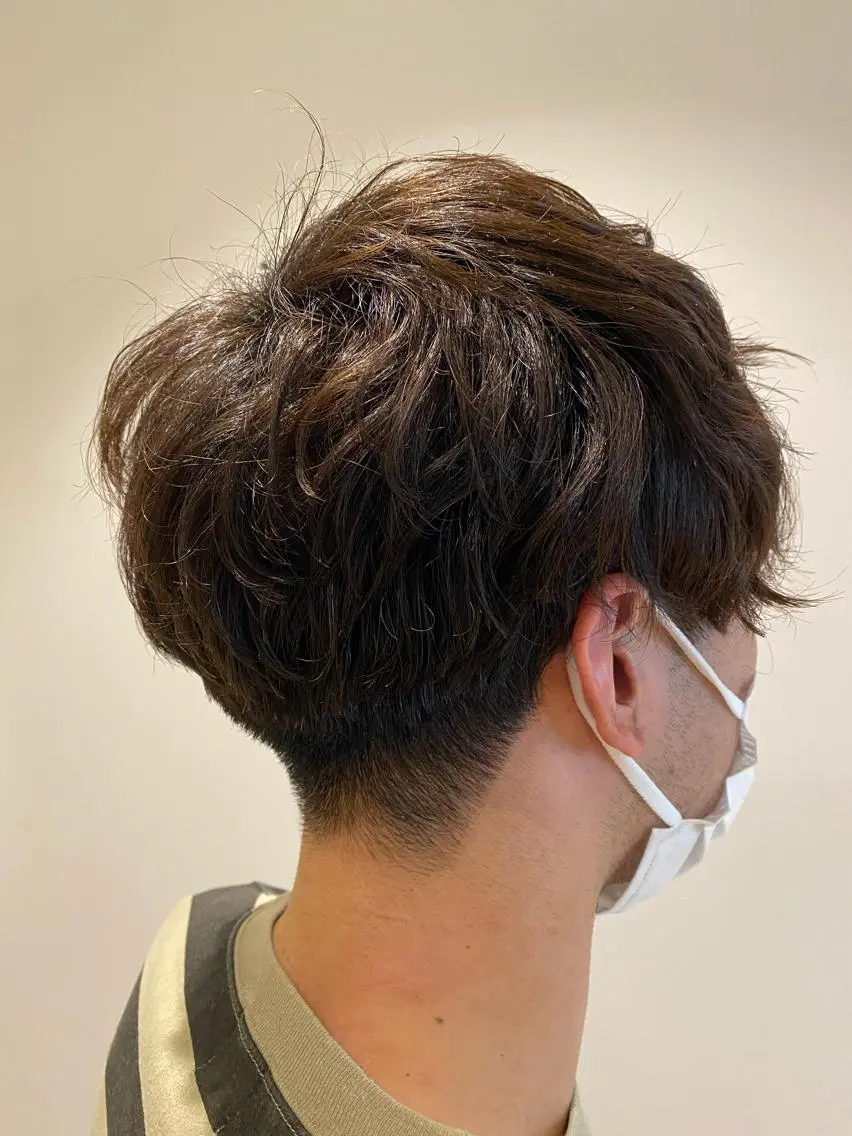 ショート パーマ メンズ メンズパーマ カット パーマ トリートメント 艶髪🌿美髪 大塚礼乃【西荻窪】のヘアスタイル
