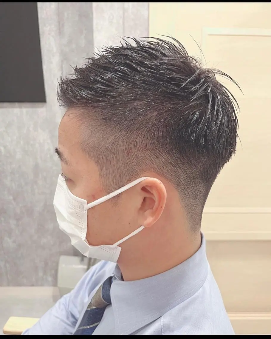 ショート カラー メンズ ビジネス メンズパーマ 学生（メンズ向け） メンズショート ツーブロック 🌿ヤマグチ ユウキ🌿のヘアスタイル