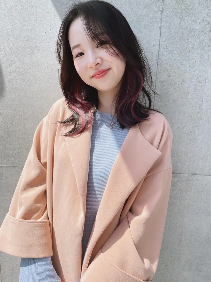 ミディアム カラー インナーカラー カット ヘアカラー トリートメント センスをお届けします 大谷将生infpのヘアスタイル