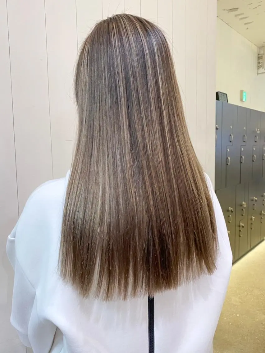 ロング カラー ヘアアレンジ パーマ グラデーションカラー ハイライトカラー ハイライト ITbyALBUM 八王子店のヘアスタイル