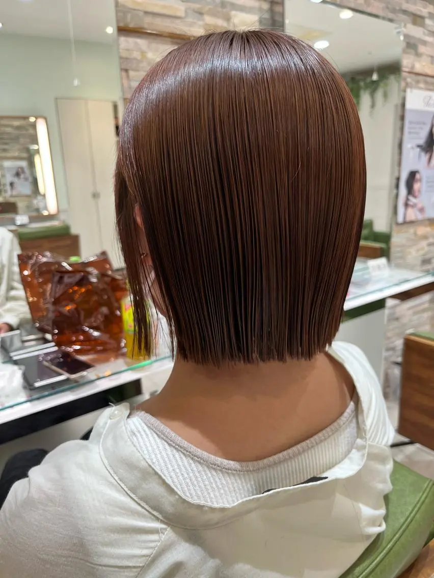 ミディアム カラー ブラウンカラー ピンクカラー ピンクブラウン 高橋友里亜 /フリーランスのヘアスタイル