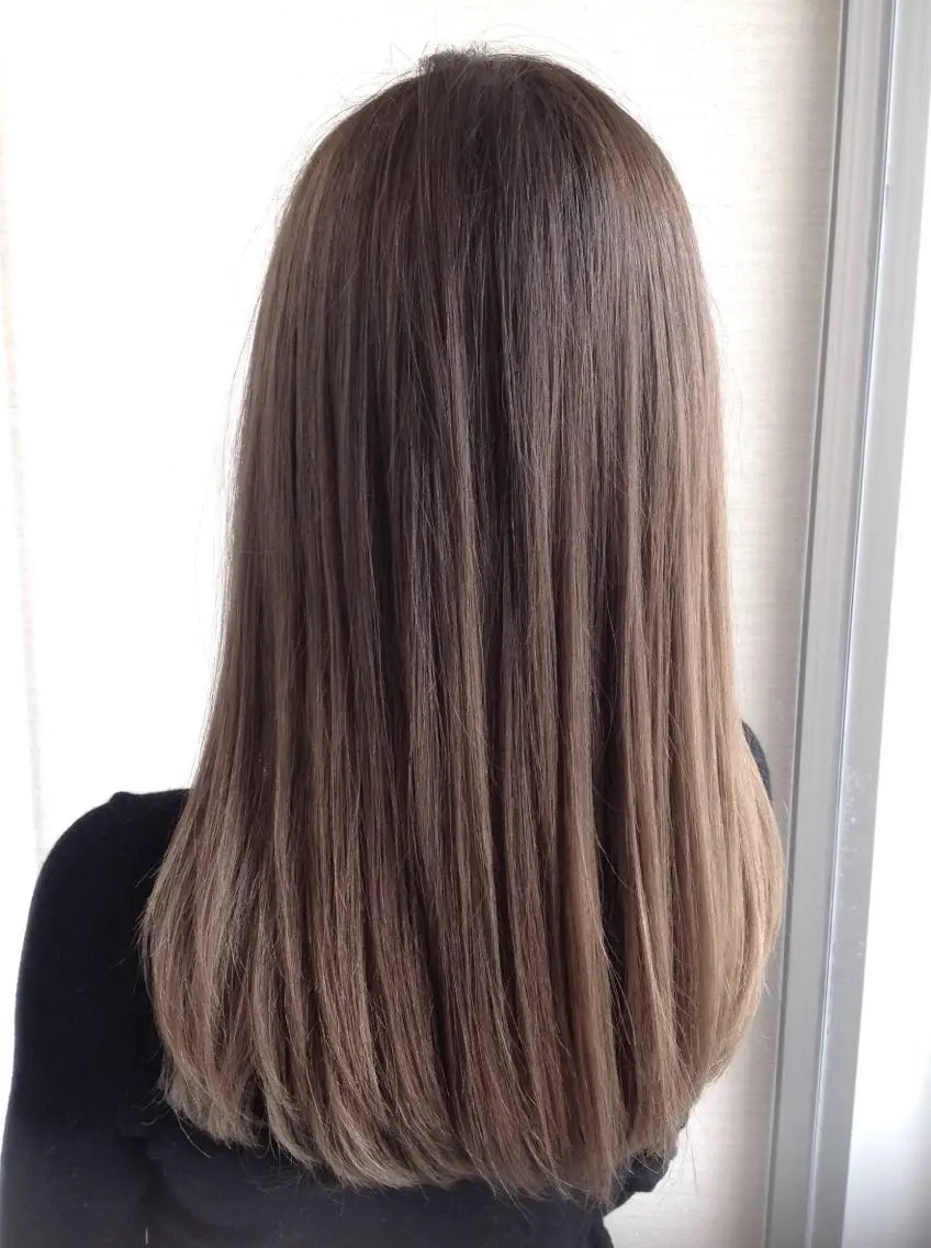 セミロング カット ヘアカラー ヘアセット 💛髪質改善/透明感 カラー🧡reikaのヘアスタイル