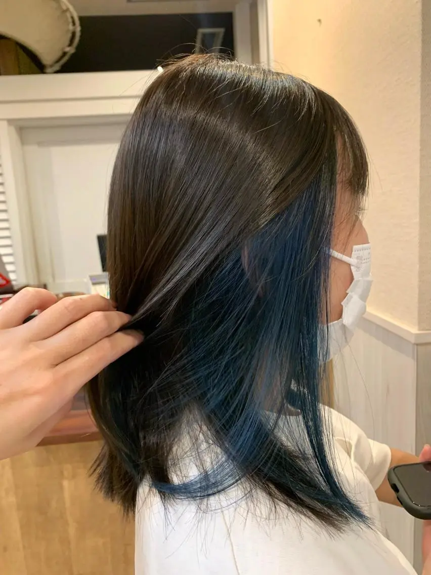 ミディアム カラー ブルーカラー ヘアカラー トリートメント NUMBER 天王寺 🌼yuriのヘアスタイル