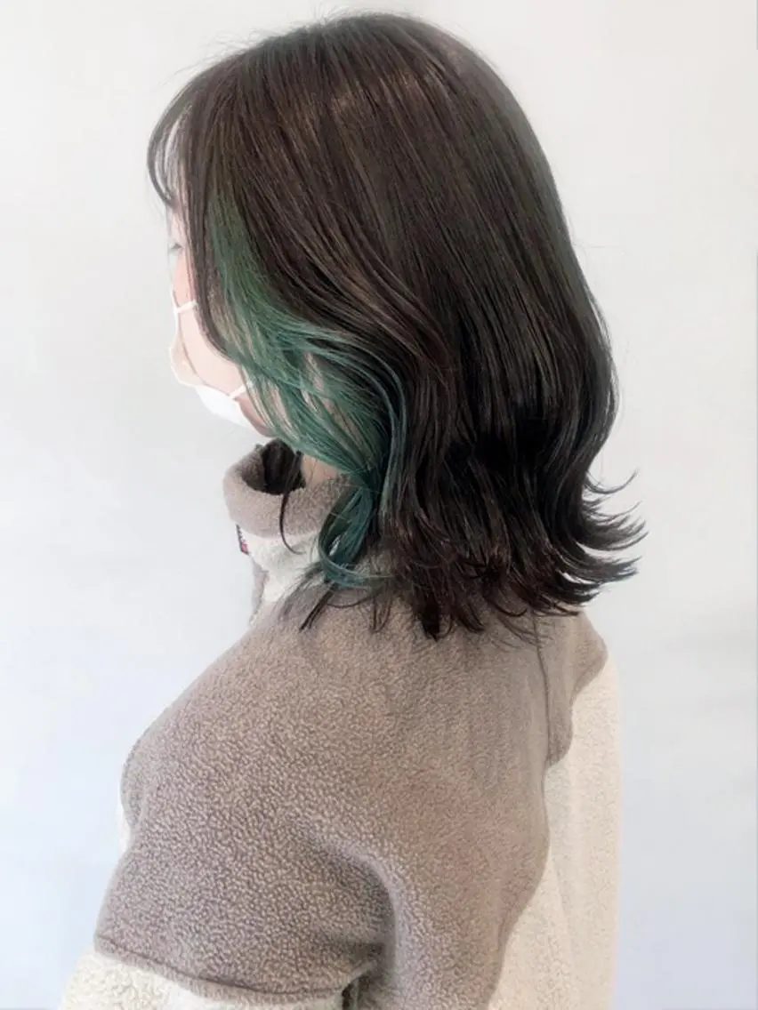 ミディアム カラー インナーカラー カット ヘアカラー トリートメント ITbyALBUM 松戸のヘアスタイル