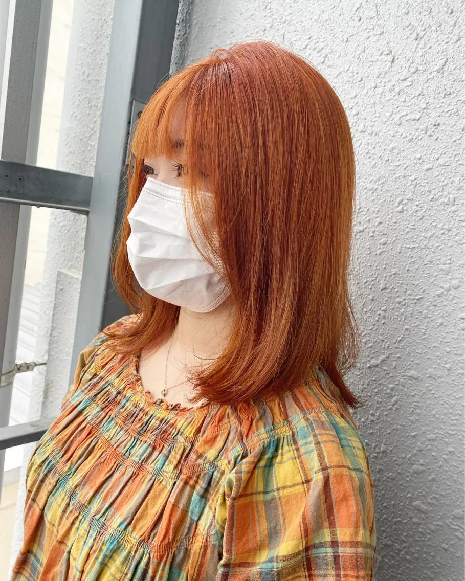 セミロング カラー ブリーチ 後藤紗英/髪質改善 /オリーブベージュのヘアスタイル