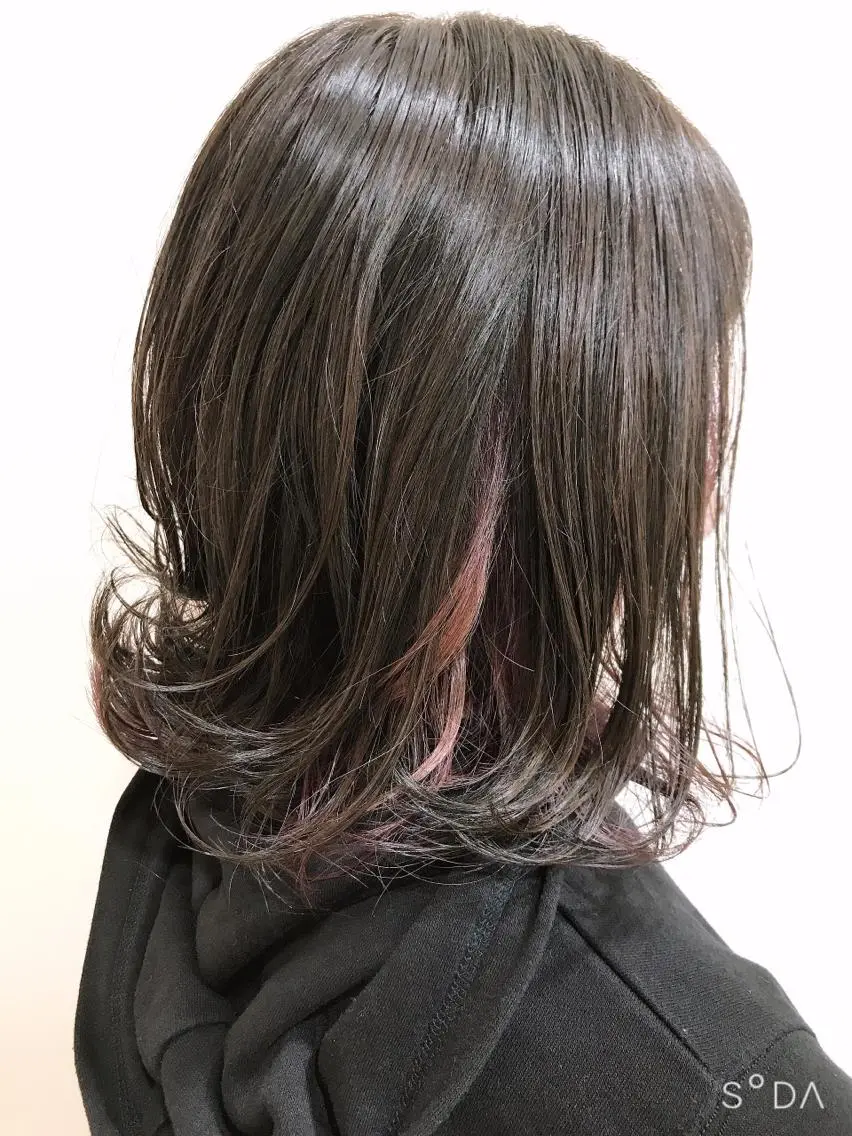 ミディアム カラー カット ヘアカラー トリートメント レイヤー/似合わせ TAKUYAのヘアスタイル