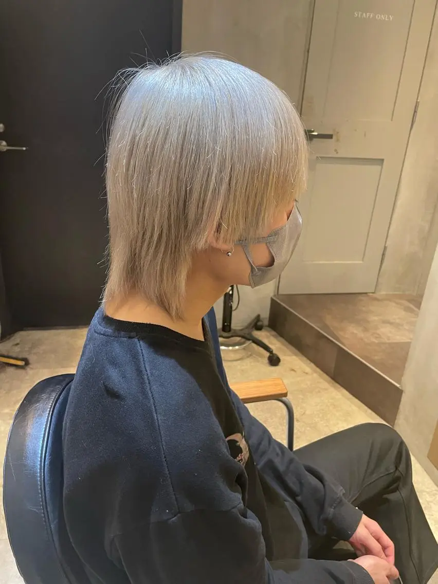 ショート 複雑履歴に対応ブリー チ無しダブルカラーのヘアスタイル