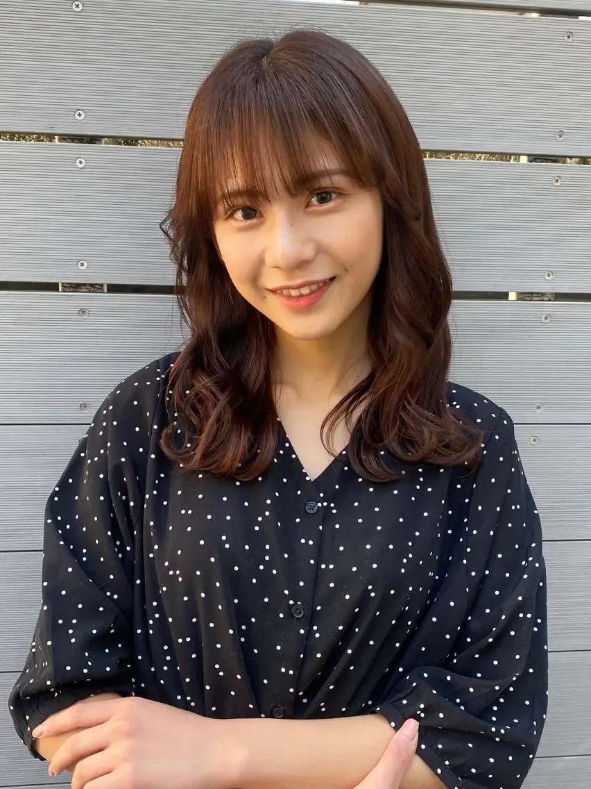 ミディアム カラー 優菜🎀メンズパーマ /ハイトーンカラーのヘアスタイル
