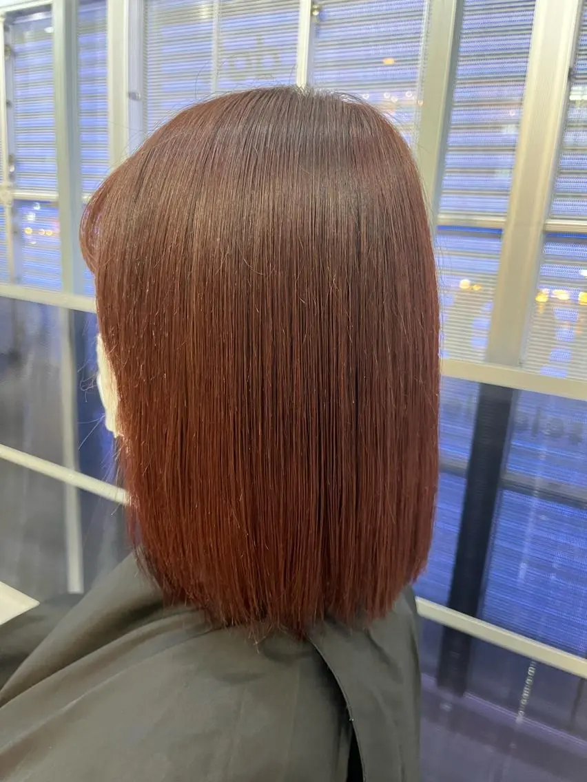 ミディアム ピンクブラウン 中村 彩夏のヘアスタイル