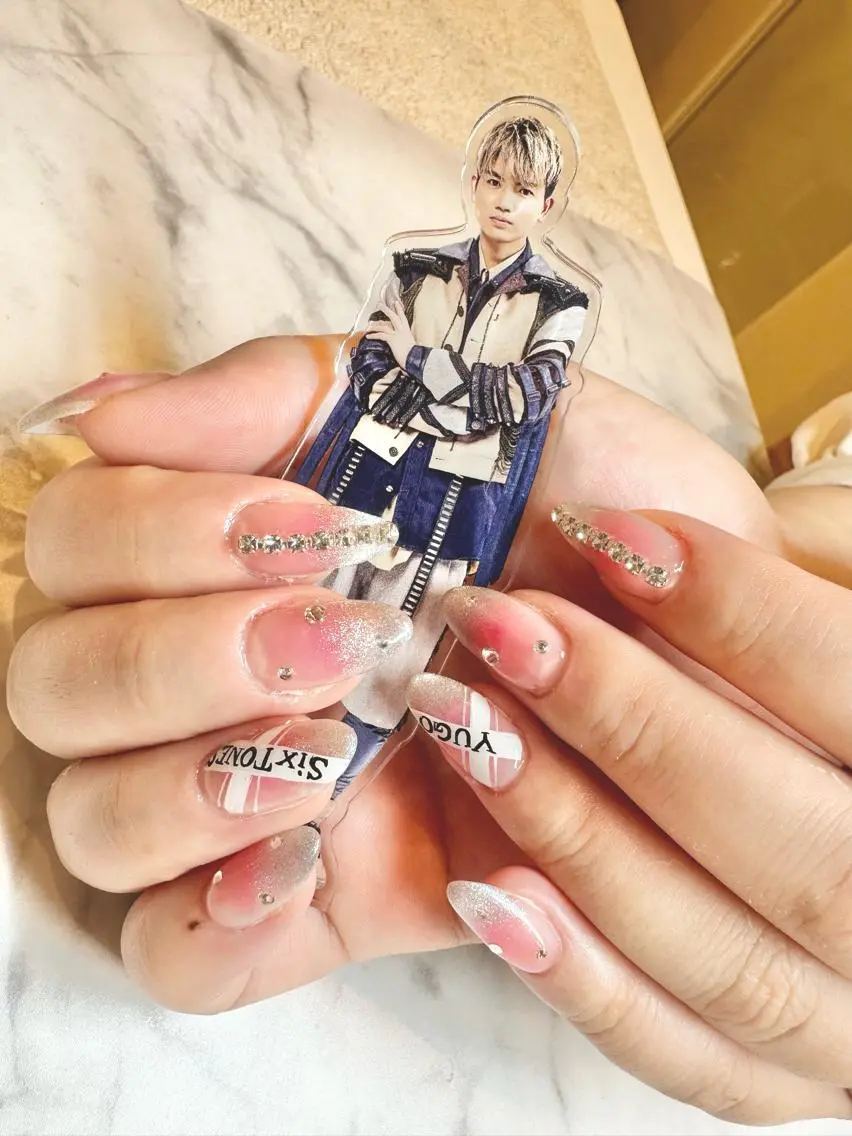 ネイル ロングネイル メンズネイル スカルプネイル スクエアネイル 痛ネイル🩶推し活 🤍店長sagawaのネイルデザイン