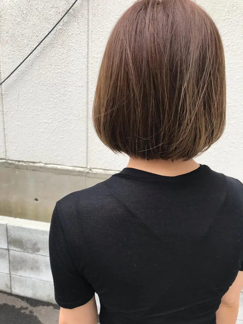 ミディアム ボブ カット ヘアカラー トリートメント ayane⭐️ボブ・ ショート・パーマのヘアスタイル