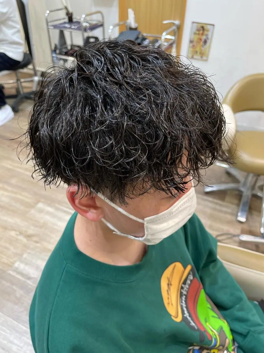 ミディアム パーマ メンズ メンズパーマ 北原寿樹のヘアスタイル