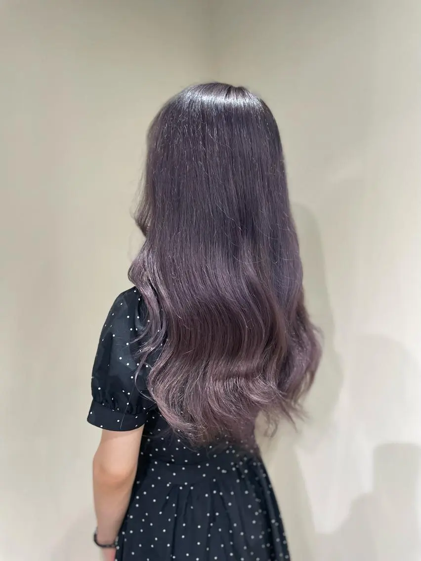 ロング カラー ブリーチ ラベンダーカラー ラベンダーグレー ヘアカラー 🦋美髪/エクステ 🦋アベイクミのヘアスタイル