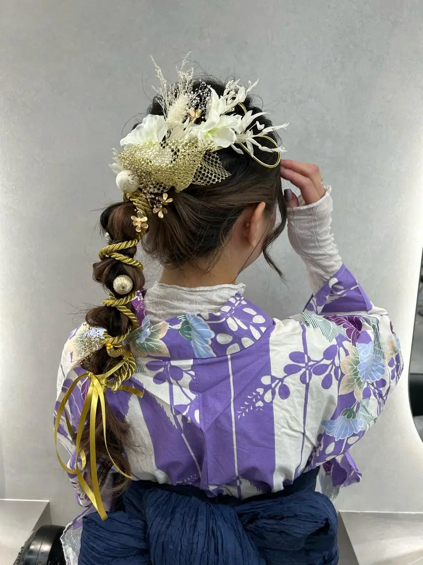 ロング 卒業式のヘアスタイル 学生 韓国風ヘア 浴衣 当日予約大歓迎💕/ Chisatoのその他イメージ