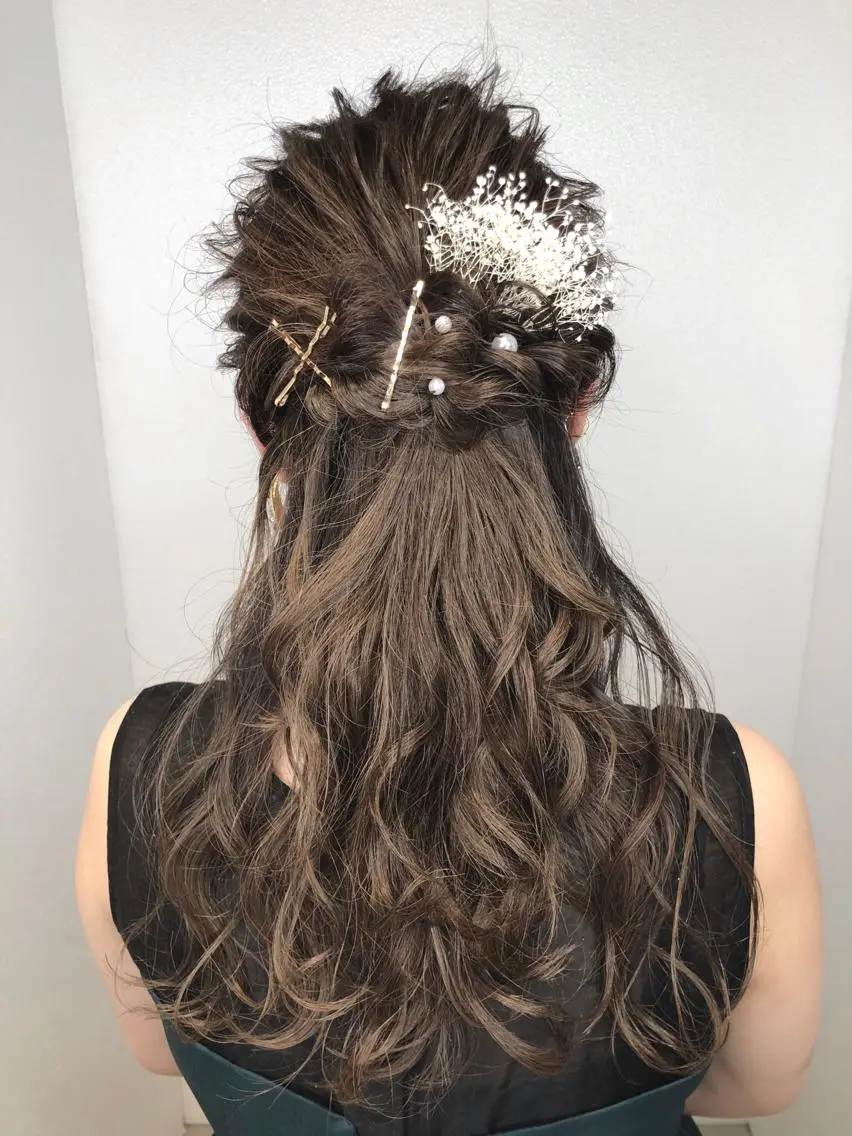 ロング ヘアアレンジ 結婚式・ブライダル 店長 濱口 花菜 美髪整形のヘアスタイル