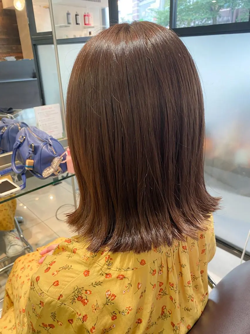 ミディアム ヘアカラー トリートメント カラー専門美容師🫧 舘田千乃🫧のヘアスタイル