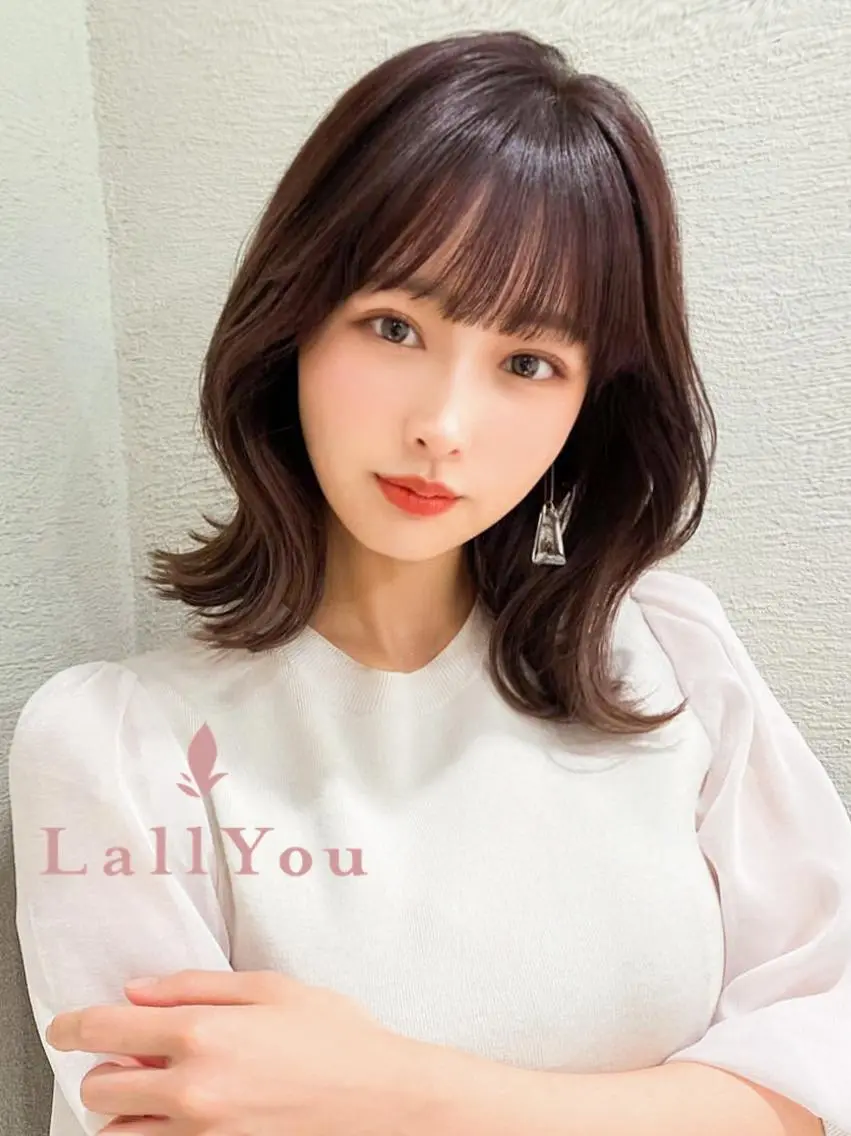 ミディアム カラー くびれヘア 韓国風ヘア ☺︎ Naomiのヘアスタイル