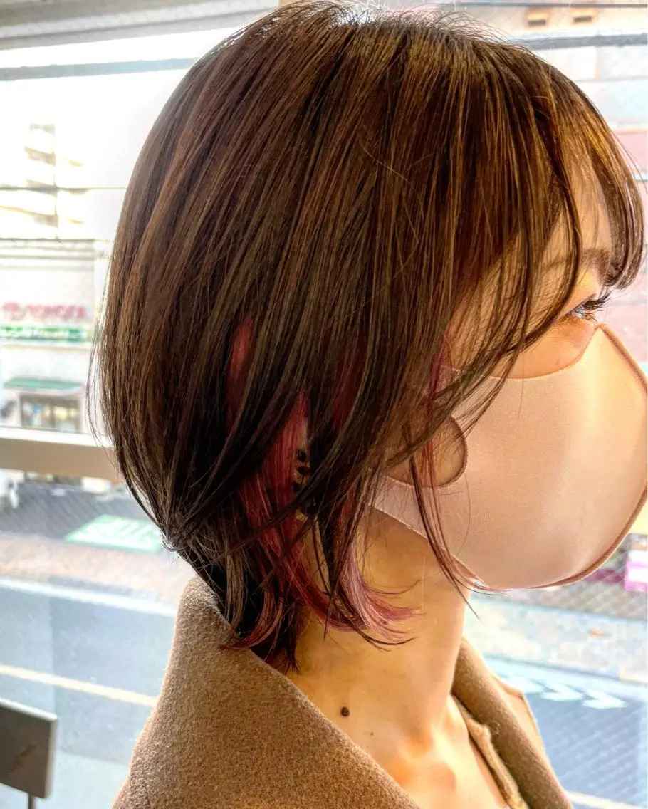 ショート カラー インナーカラー ボブ ウルフカット カット ヘアカラー トリートメント 山口 悟のヘアスタイル