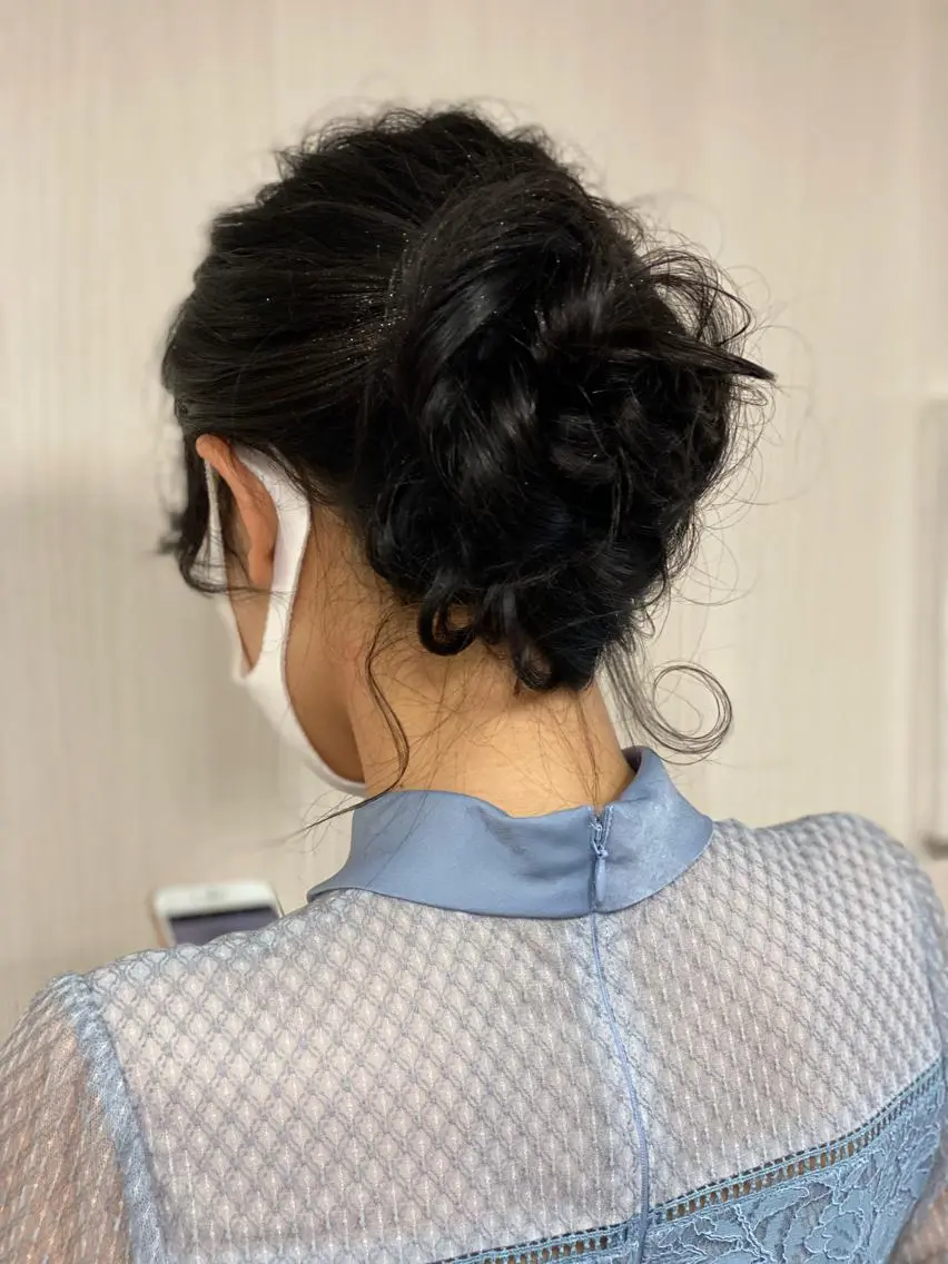 ヘアアレンジ ローシニヨン ヘアセット 木下 広太のヘアスタイル