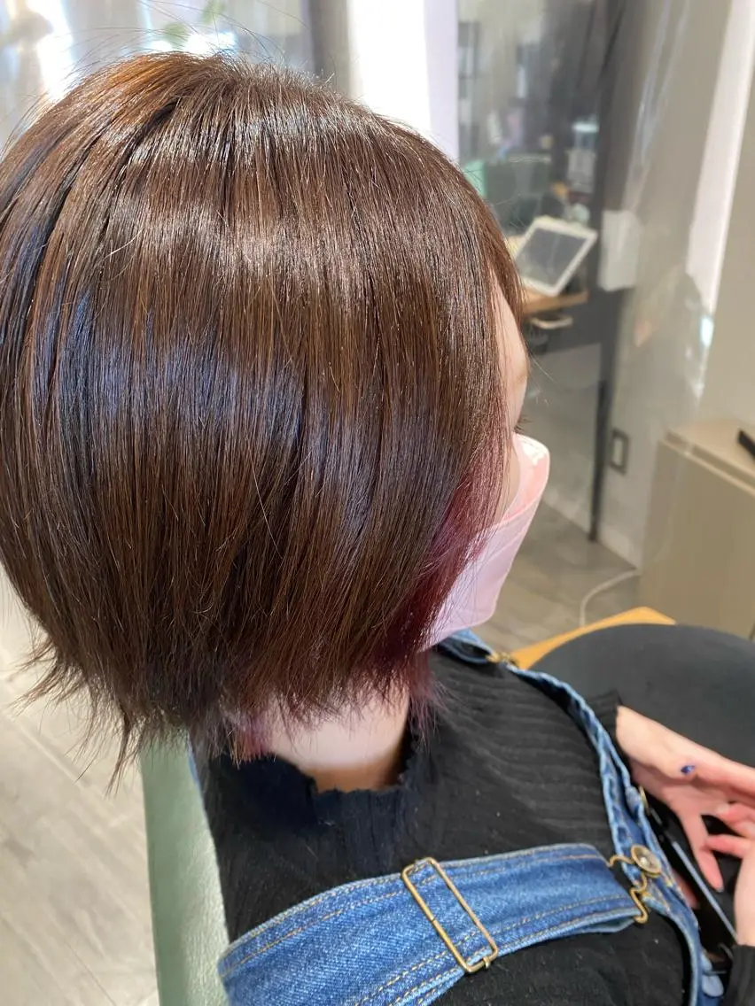 ショート カラー ヘアカラー 福薗 ななのヘアスタイル
