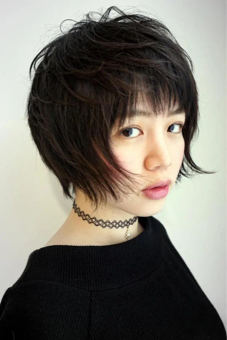 ショート カラー ショートヘア 小谷 未歩のヘアスタイル