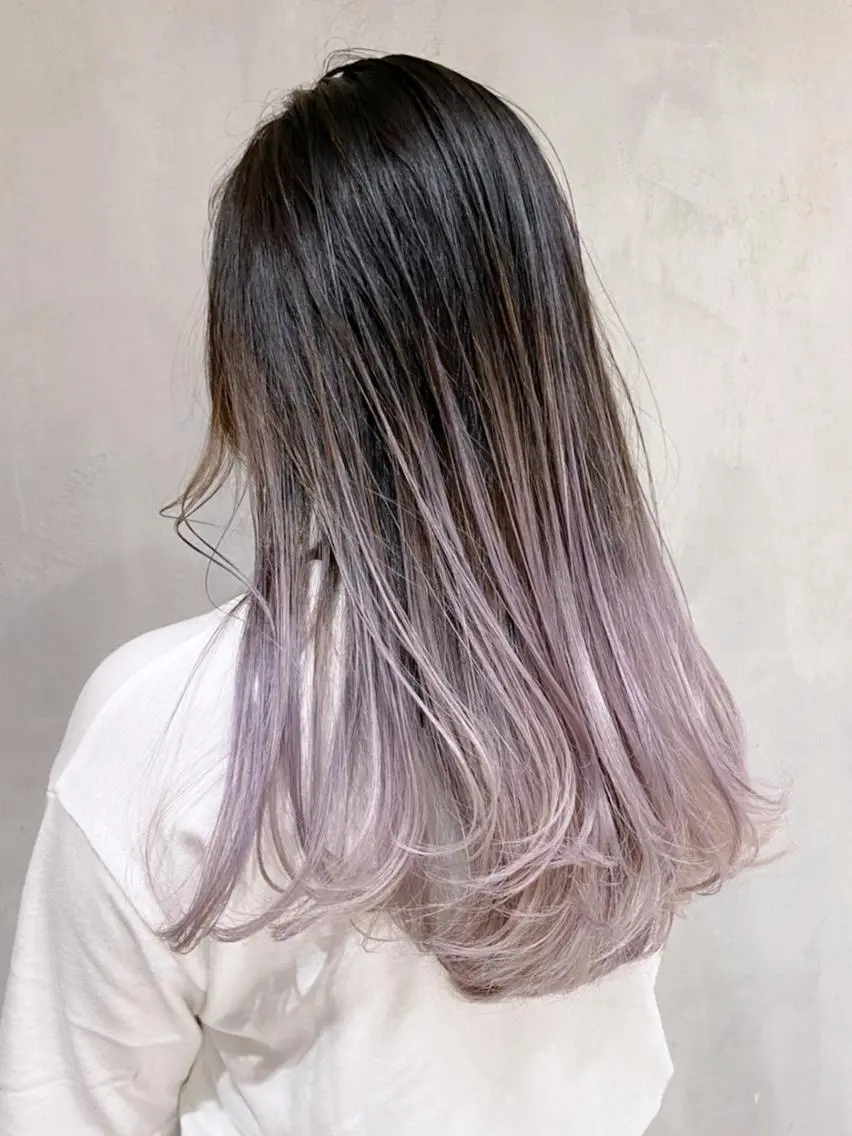 セミロング カラー パーマ ヘアアレンジ グラデーションカラー ITbyALBUM 八王子店のヘアスタイル