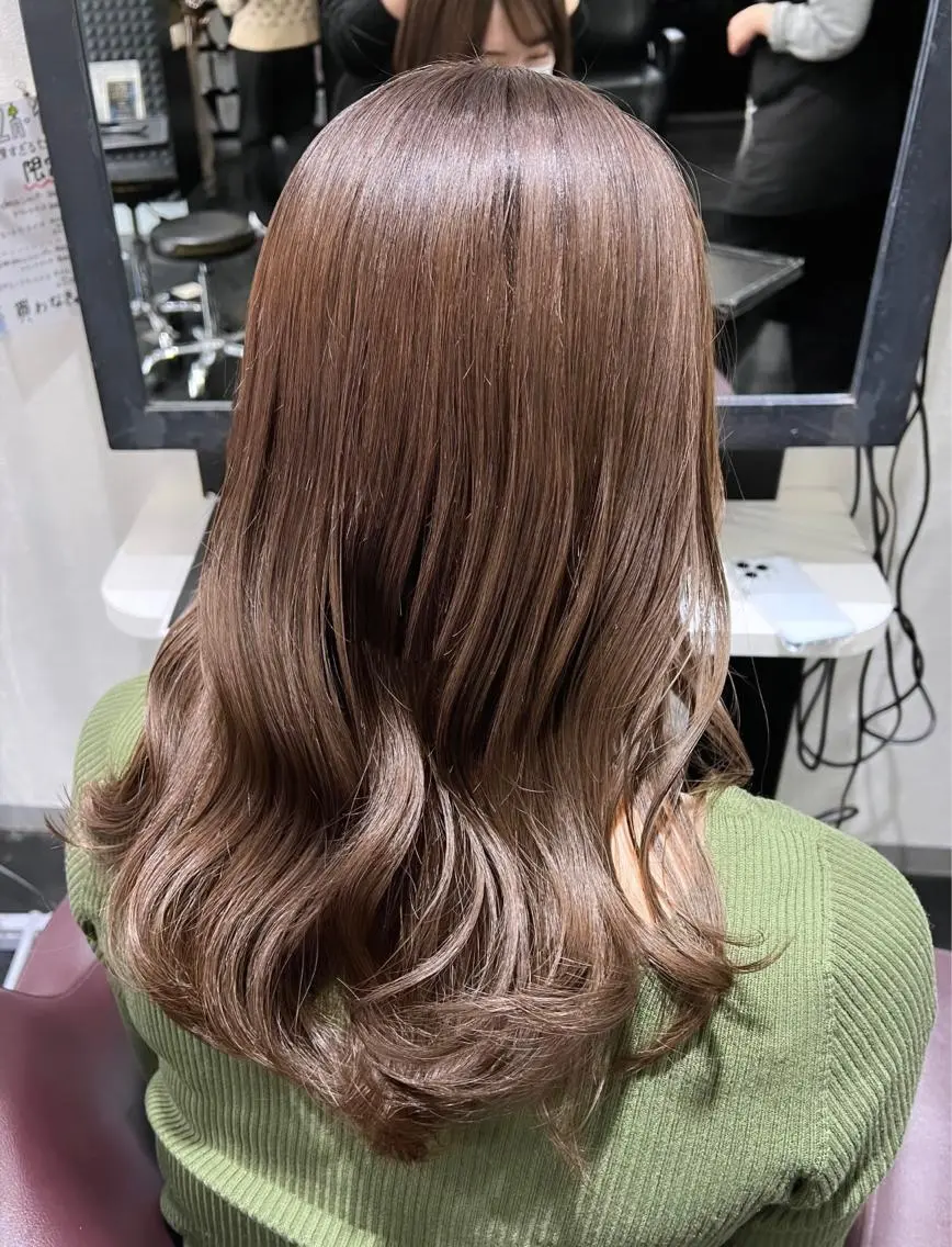 ロング カラー ベージュカラー ブラウンカラー ショコラグレージュ チョコレートブラウン ココアベージュ 艶髪 ♡Tomiyaのヘアスタイル