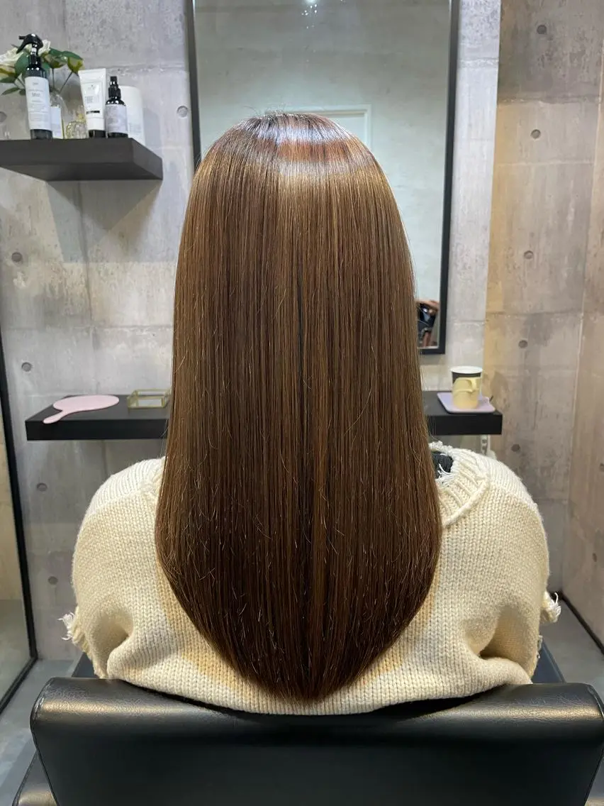 ロング カラー カット ヘアカラー トリートメント 👑髪質改善カラー 中垣斗希のヘアスタイル