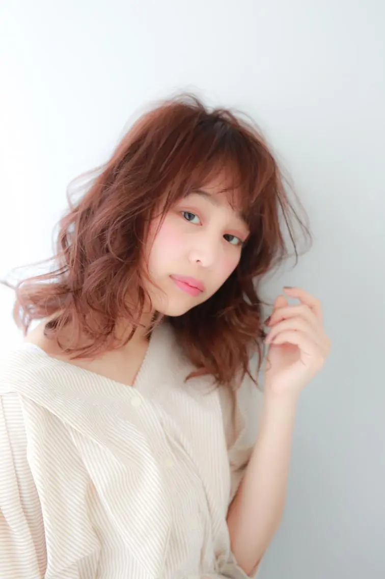 ミディアム カラー パーマ レイヤーカット✂️ 横浜No1♡下鳥翔子のヘアスタイル