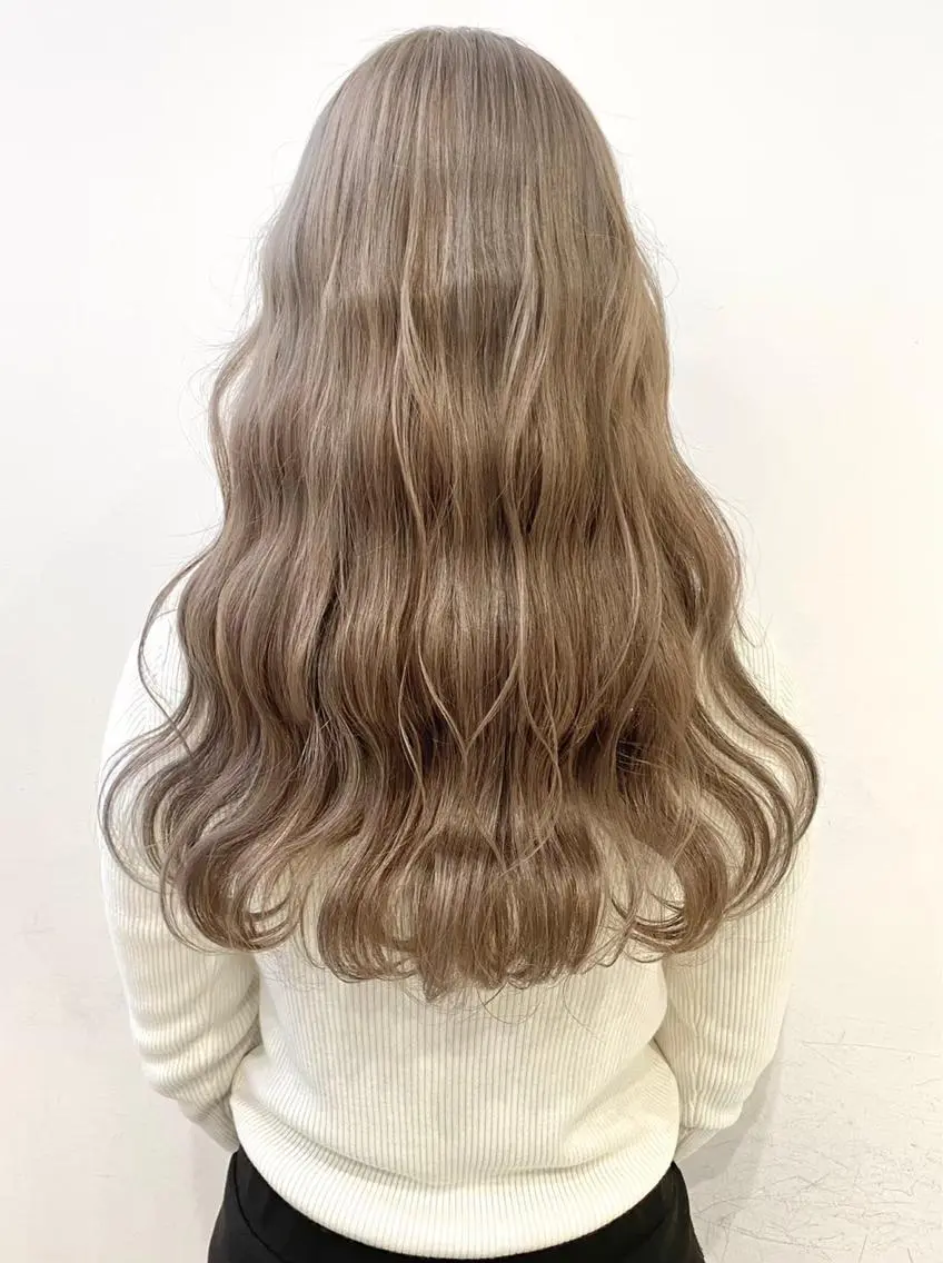 ロング カラー ブリーチ ケアブリーチ ダブルカラー ロング opus 店長大和 レイヤー/赤み消しのヘアスタイル