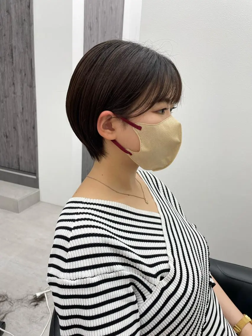 ショート ショートヘア カット 新村 華奈絵のヘアスタイル