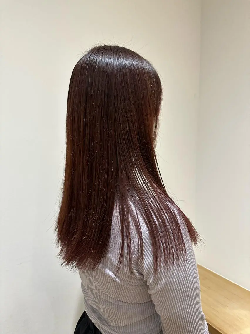 ロング カラー ブラウンカラー ピンクカラー ピンクブラウン ㅤㅤㅤㅤㅤㅤㅤㅤㅤㅤ 彩衣のヘアスタイル