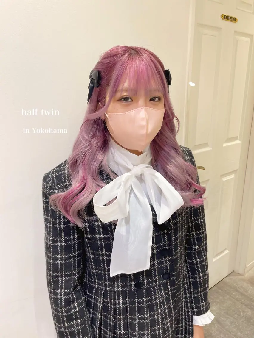 ロング カラー ヘアアレンジ ヨシンモリ シールエクステ横浜 🐏☁️miminaのヘアスタイル