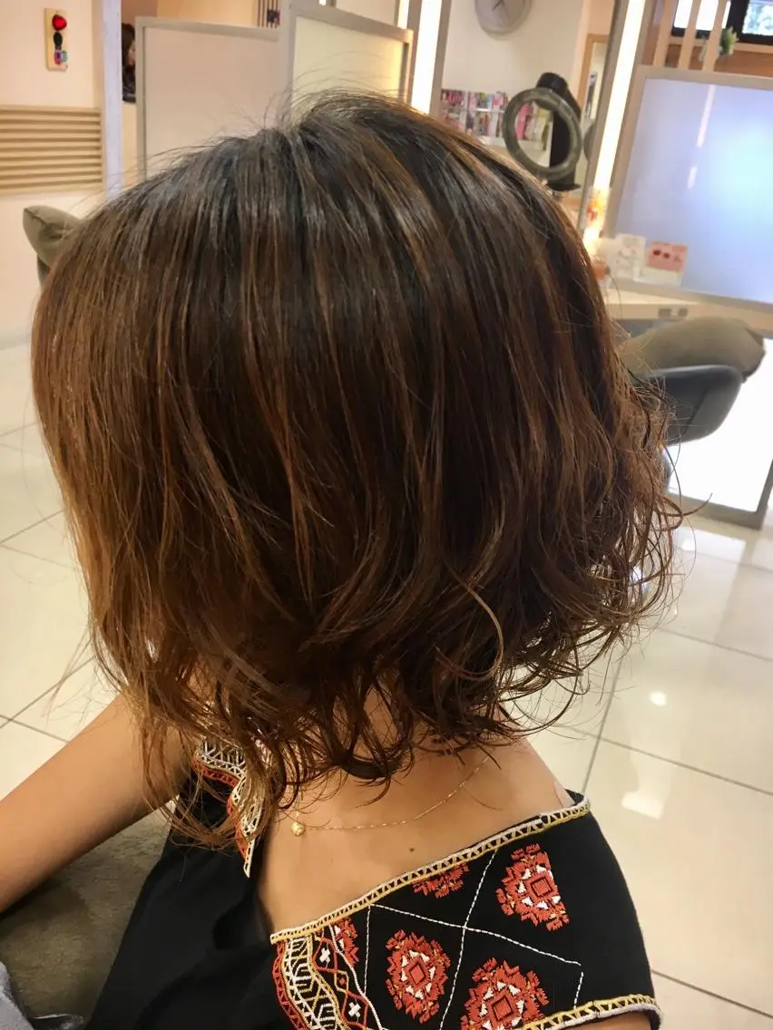 ショート パーマ ショートボブ ボブ ショートヘア 永井 大希のヘアスタイル