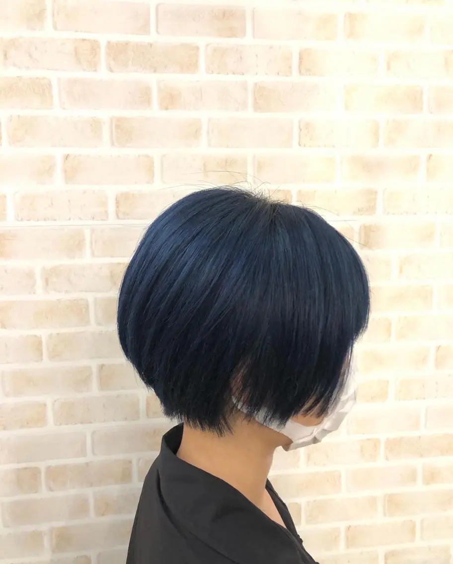 ショート カラー アッシュ ブルーカラー ブルーアッシュ 🟦西荻窪メンズ特化 美容師🟦Yu-Jiのヘアスタイル