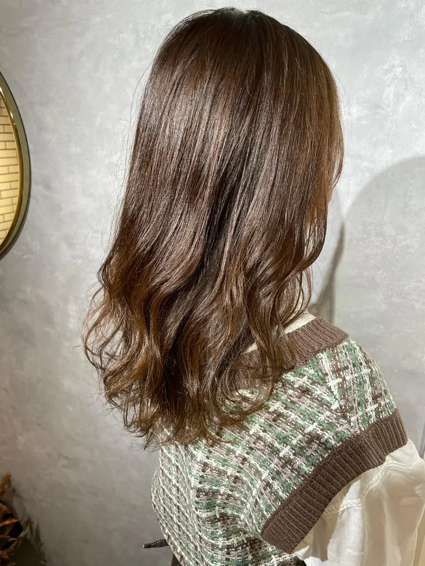 セミロング カット ヘアカラー トリートメント 【髪質改善】 川津翔太のヘアスタイル