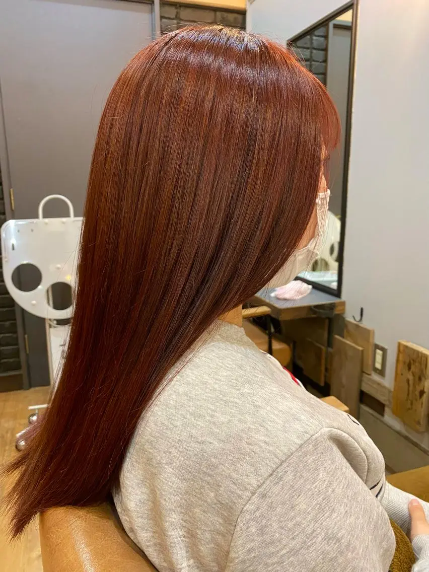 ロング カラー ハイライトカラー ピンクカラー ハイライト ヘアカラー トリートメント 特殊カラー特化 ✂️SHIAN フジのヘアスタイル