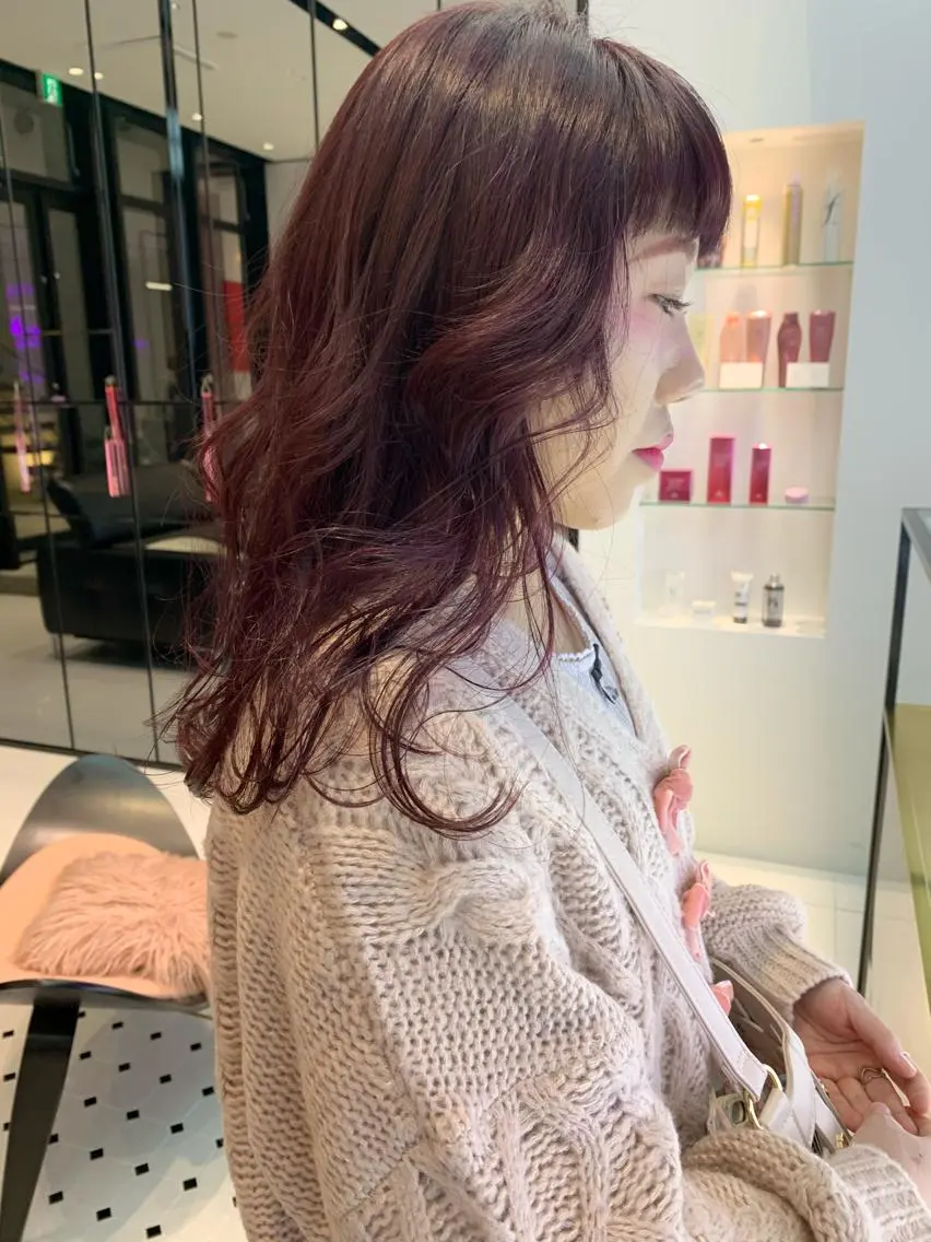 ミディアム カラー パープルカラー ハッシュカット /MANAMIのヘアスタイル