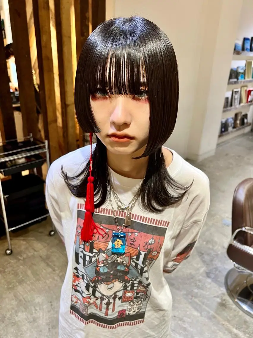 ミディアム 【ロングウルフカット 姫カット】伊藤裕哉のヘアスタイル